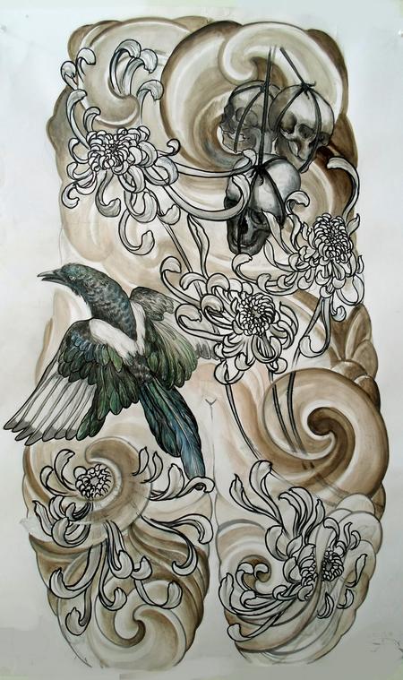 Art Galleries - skull and bird - 80439